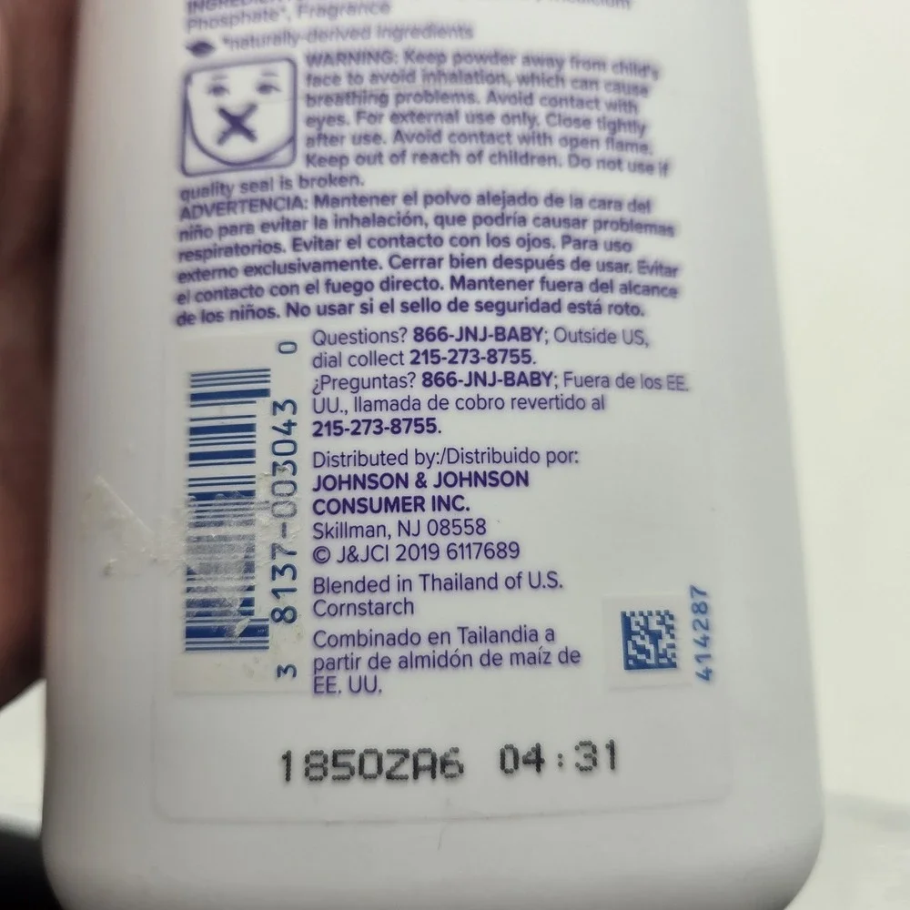 Johnson's Lavender Powder Baby Powder Relaxing w/ Cornstarch, 22oz - New Sealed
